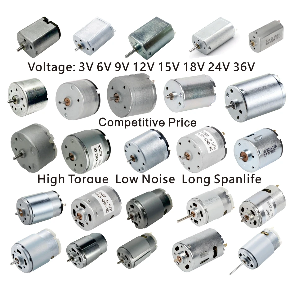 JRC JFF030 Micro DC Motor With Eccentric Wheel 3V 6V 9V DC Toy Miniature Motor FF030 High Speed 15000RPM Flat DC Motor for Toy