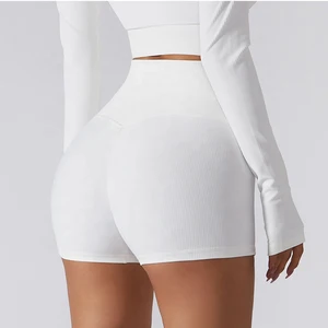 Custom High Quality High Waist Quick Dry Sports Workout Yoga Training Tights Shorts for Women