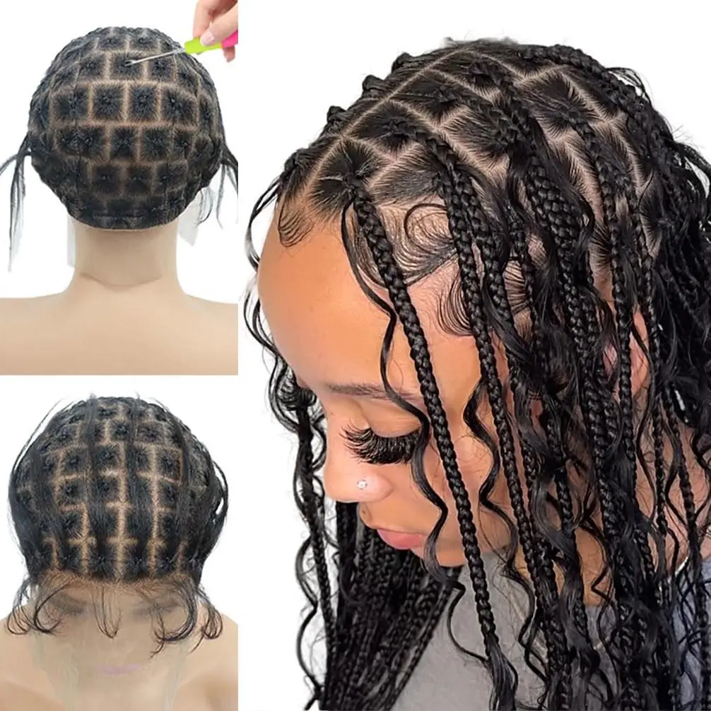 COPY - Crochet braid wig Half Wig & Miracle Knots Braids Human Crochet Hair  main image 4