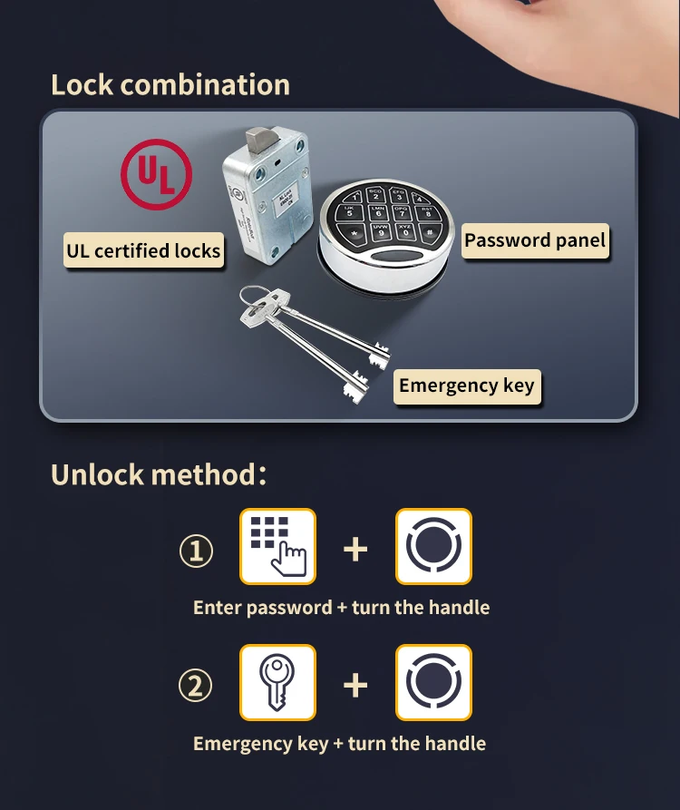 CEQSAFE Large Steel Office Home Secure Work Fire Safe Box with Electronic Digital Lock Safe Box Fireproof factory