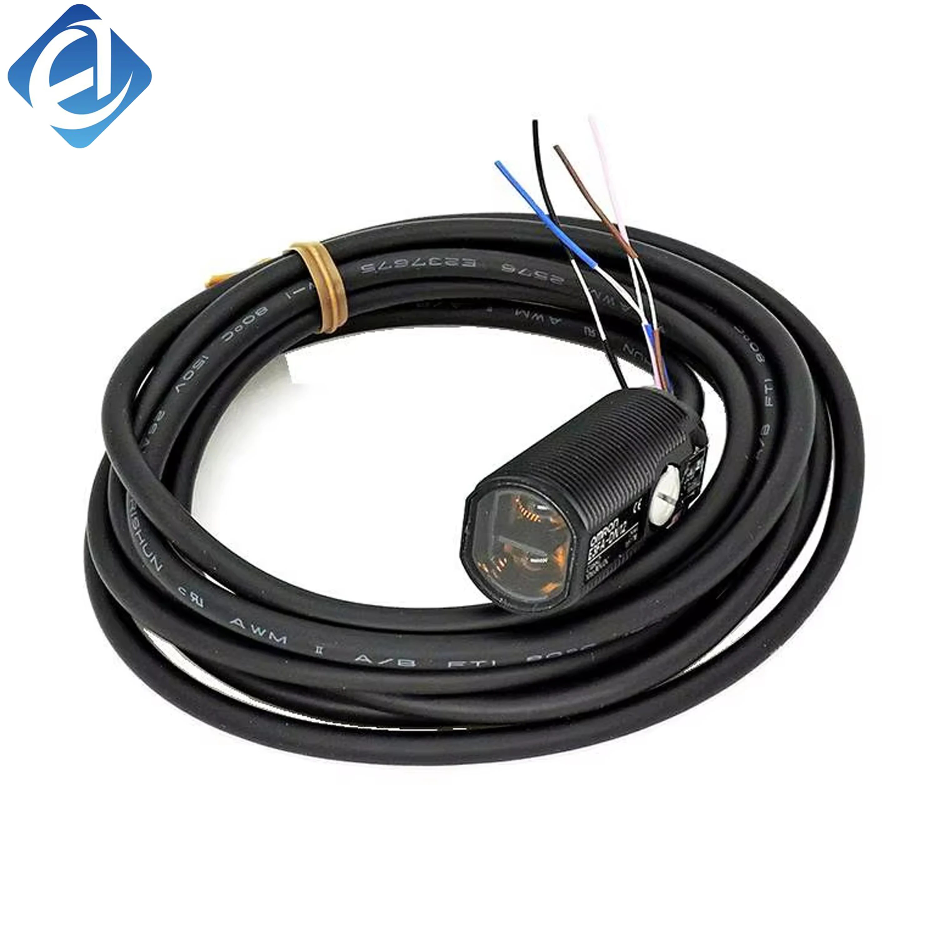 New Original Omron E3FA series diffuse reflective photoelectric sensor. PNP output, 10–30V DC power supply, IP67 protection, adjustable sensing distance, high stability and anti-interference. Widely used for object detection, counting and positioning in c