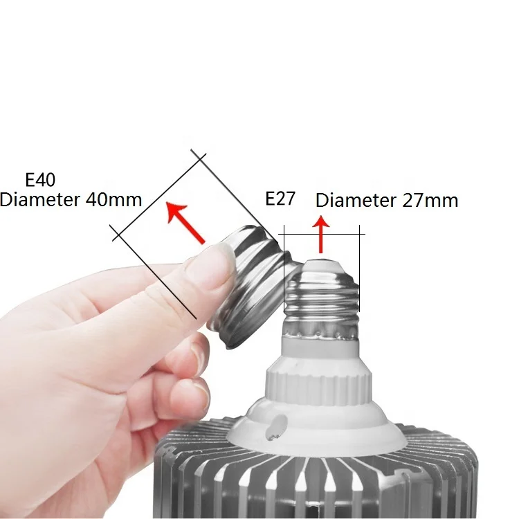E40 to E27 Led Bulb Corn Lamp Holder Brass Nickel Plated Iron Zinc B22 Base E12 E14 E26 E40 Base E27 Socket