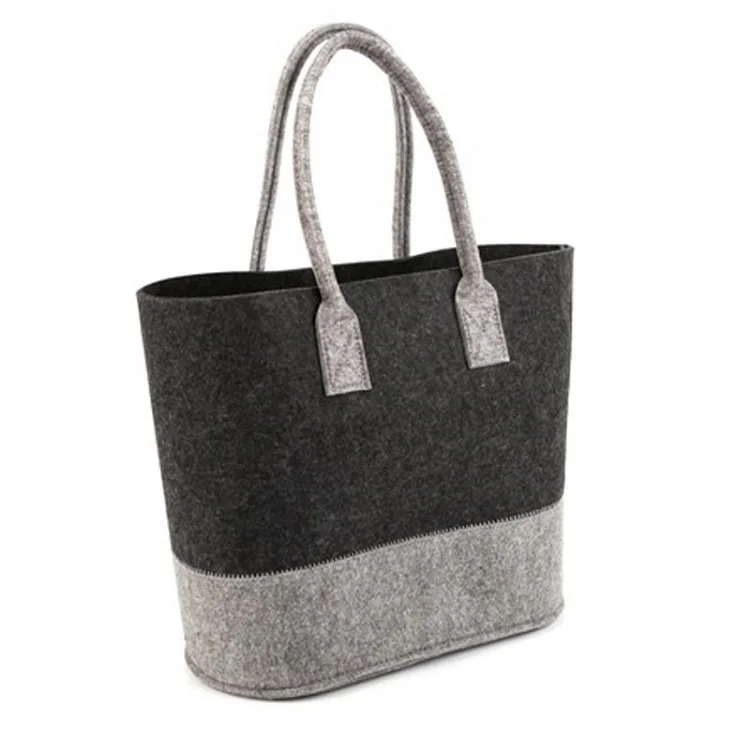 Eco-friendly Recyclable Durable Customized Colors Splicing Felt Tote ...