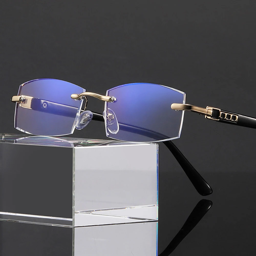 Gafas de Metal para hombre y mujer, lentes transparentes de cara