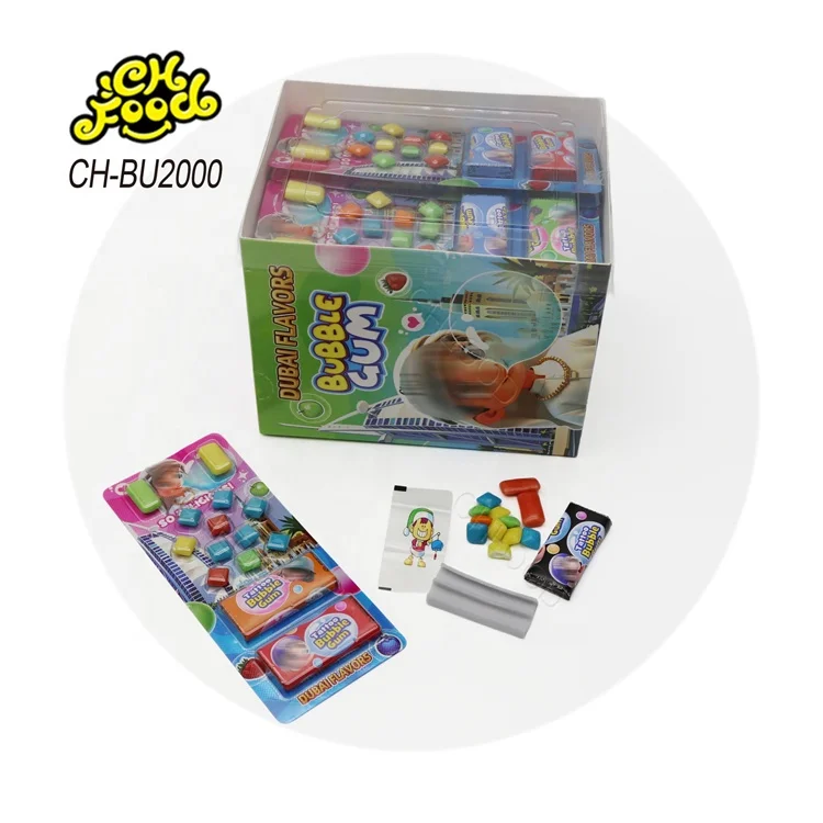 Low MOQ Hot Selling Mini Square Chewing Gum with Tattoo Bubble Gum for Kids Halal Candy Sweets Snack Food