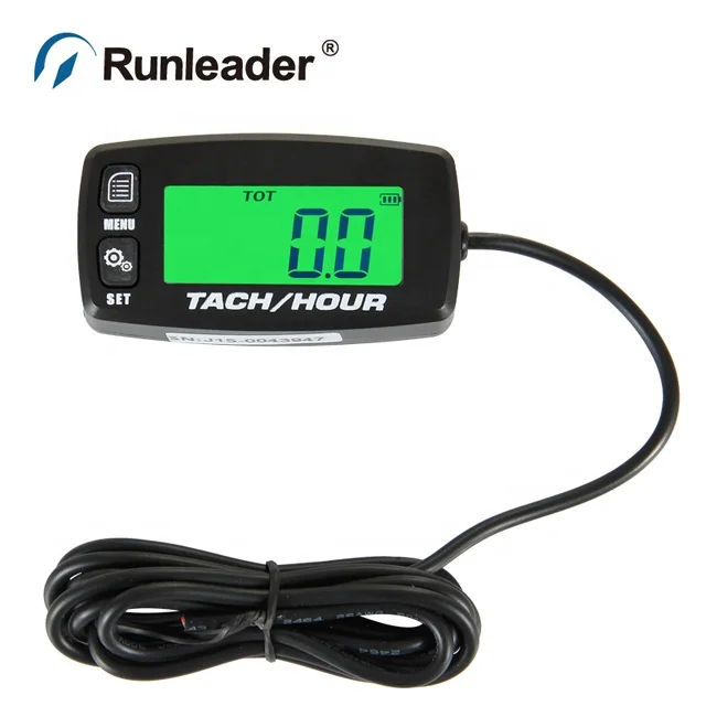 Source Digital LCD Back-light Tach Hour Meter Tachometer For Tractor ATV Snowmobile  Mower Outboard Chainsaw Forklift Truck on