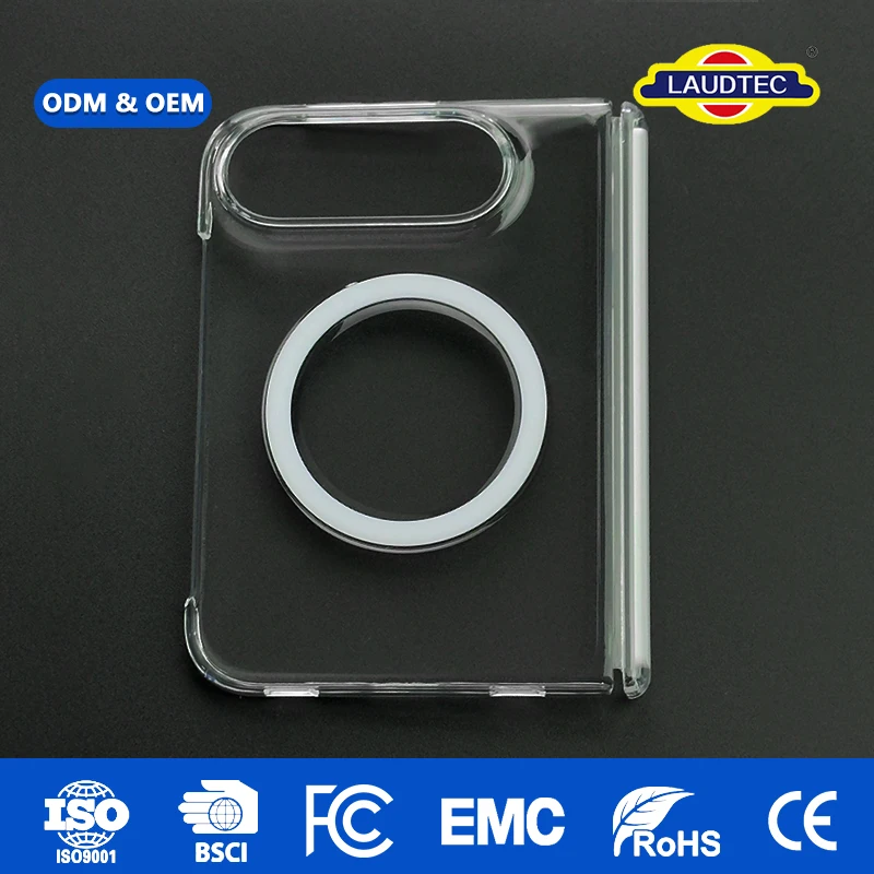 Wholesale OEM Custom for iPhone Duo Clear Case, 99% HD Transparent Anti-Yellowing Dual-color Injection Molding Shockproof