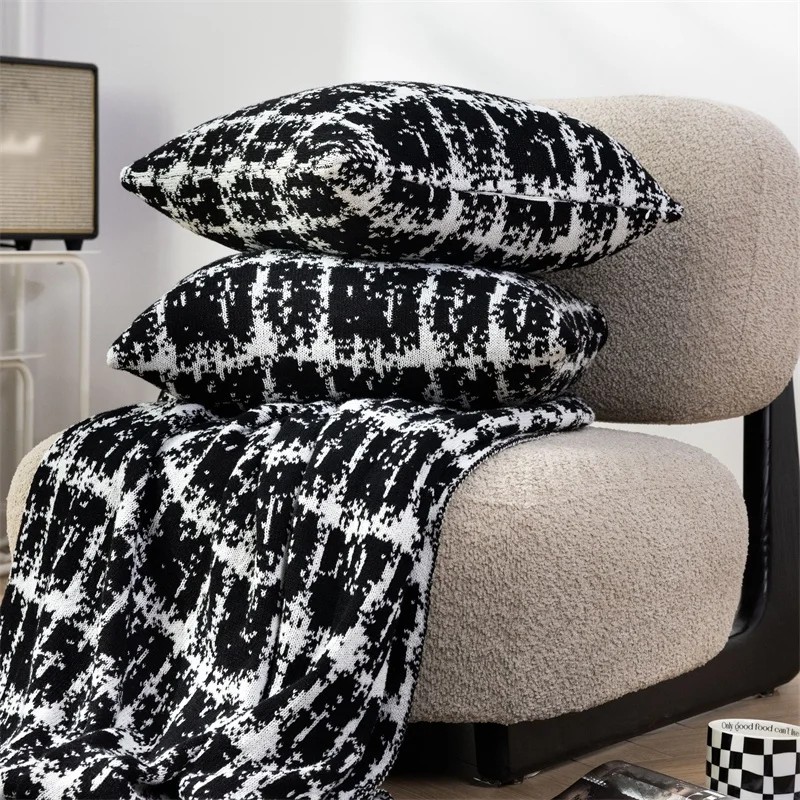 Modern Style Luxury Wool-Blend Knitted Cushion Cover For Sofa Pillow And Living Room Pillowcase  AWN factory