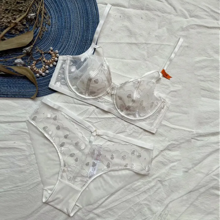 QQQQC Women's Erotic Lingerie Sets Women Sexy Underwear Wireless  Transparent Bra Thong Set : : Everything Else