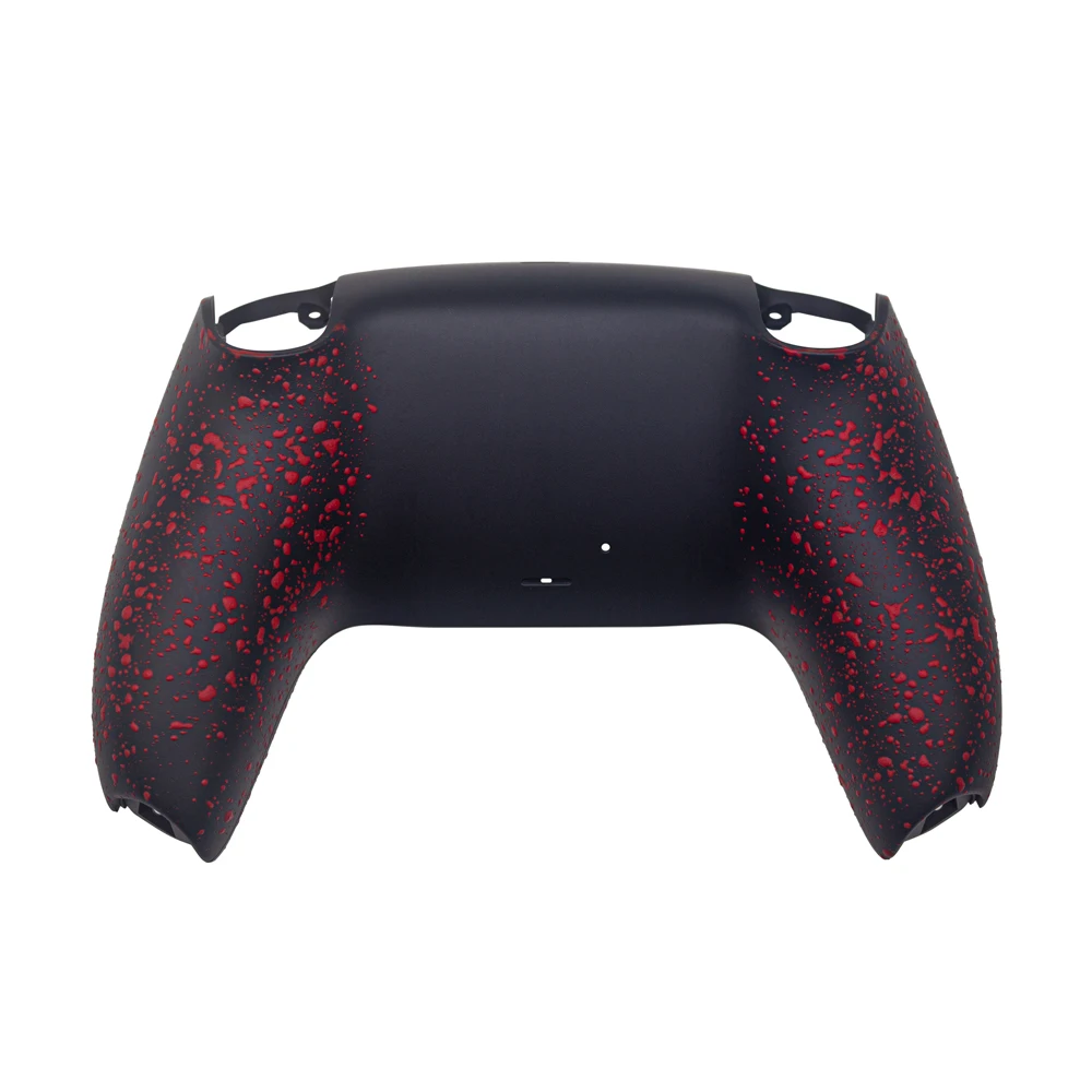 Customized 3D Rubber Splashed Grips With Black Back Shell Replacement for PS5 Controller Rear Case