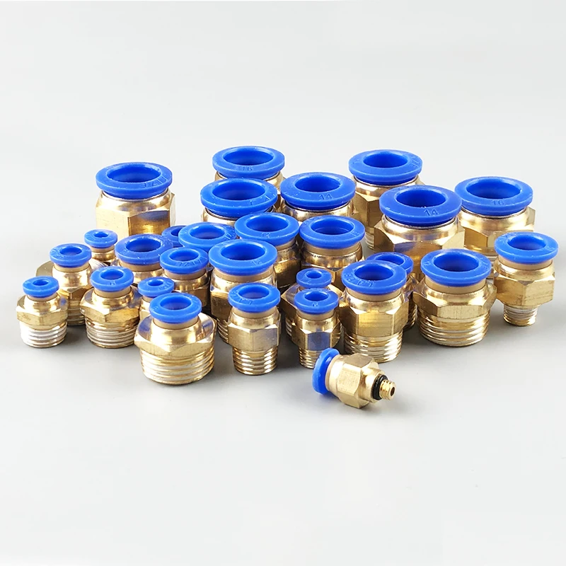 Quick Fitting Quick Coupler Screw-in Pneumatic 2pcs Straight Joint Connector PC6-01 PC8-01 (1/8" G) 6mmOD 8mmOD