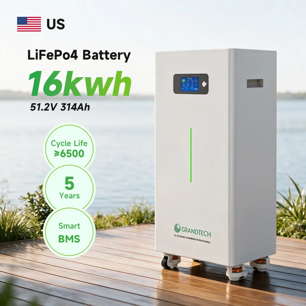 Grade A+ 3.2V Lifepo4 Battery Cell 51.2V 48V 16KWH 15KWH Vertical Lithium Ion Battery Pack for Solar Home Energy Storage