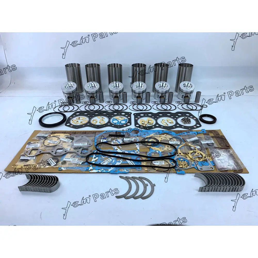 Hot Selling Up Overhaul Kit With Bearings Full Gasket Set Liner Kit For Mitsubishi S6K Machinery Diesel Engine Parts