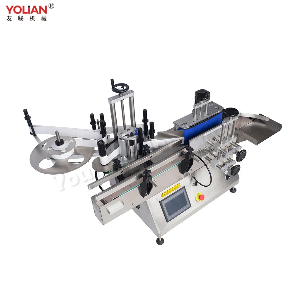 MT-130 настольная автоматическая машина для маркировки стикеров круглых бутылок и банок баночки