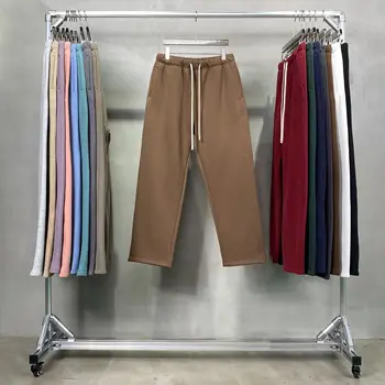 High Quality Wholesale Fashion Trackpants Blank Sweatpants Custom Jogging Pants Printing Plain Fleece Nude Sweat Jogger Men