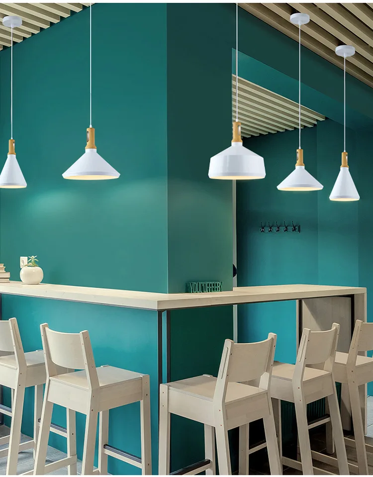 modern vintage light kitchen metal art deco chandelier industrial bar black pendant lighting for dining room lamp