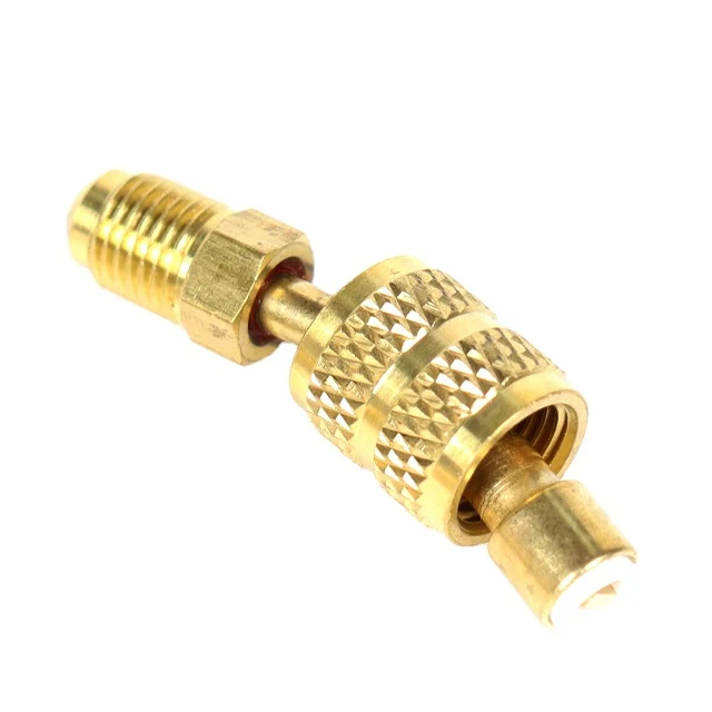 AC Spare Parts 5/16 Female 1/4 Male R410a Brass Charging Adapter