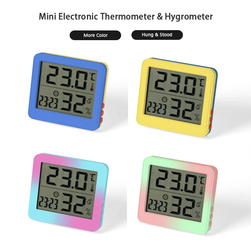 Custom Color Household Thermometer Hygrometer Indoor Baby Room Electronic Temperature Humidity Monitor Digital Thermometer