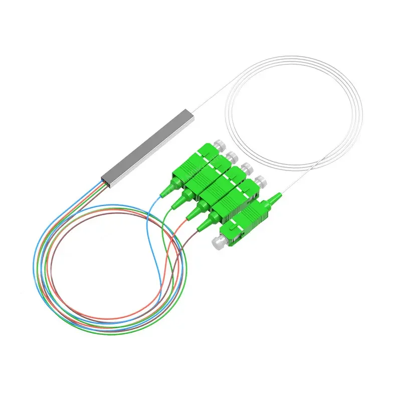 SC/APC SC/UPC Fibra Óptica FTTH Tubo de Acero Tipo 1x2 1x4 1x8 1x16 Splitter Óptico PLC