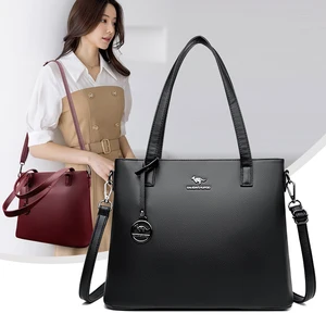 High-quality Women's Lady Waterproof PU Leather Handbag with Chains Zipper Closure Top-notch Design Shoulder/Crossbody Bag