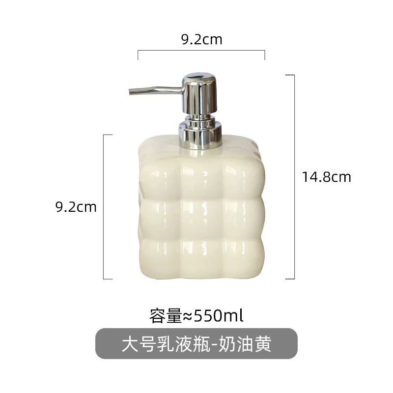 product lotion bottle light luxury press air bathroom toilet household shampoo shower bottle hand sanitizer ceramics dispenser bottle-55