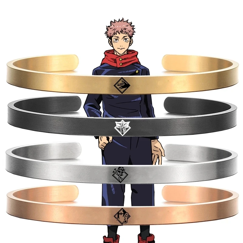 Anime Jujutsu Kaisen Bracelet Gojo Satoru Yuji Itadori Fushiguro Megumi Kugisaki Nobara Toge Inumaki Figure Charms Bangle Gift