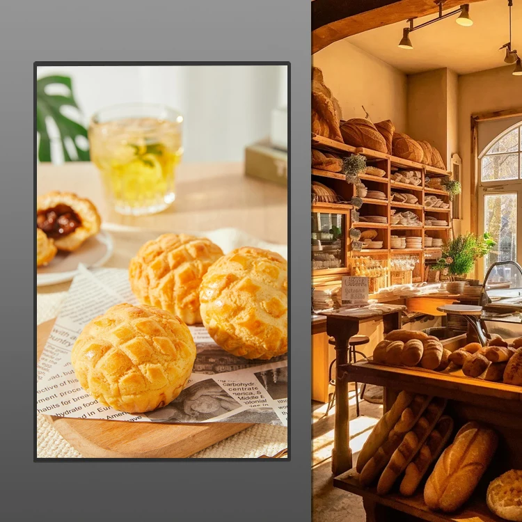 75*120CM Ultra-thin LED Light Box Restaurant Menu Board Temper Glass Led Tempered Film Aluminum Alloy Frame