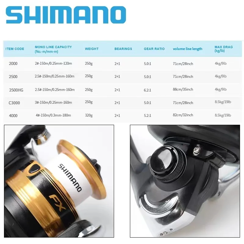 100% Original SHIMANO FX 1000 2000