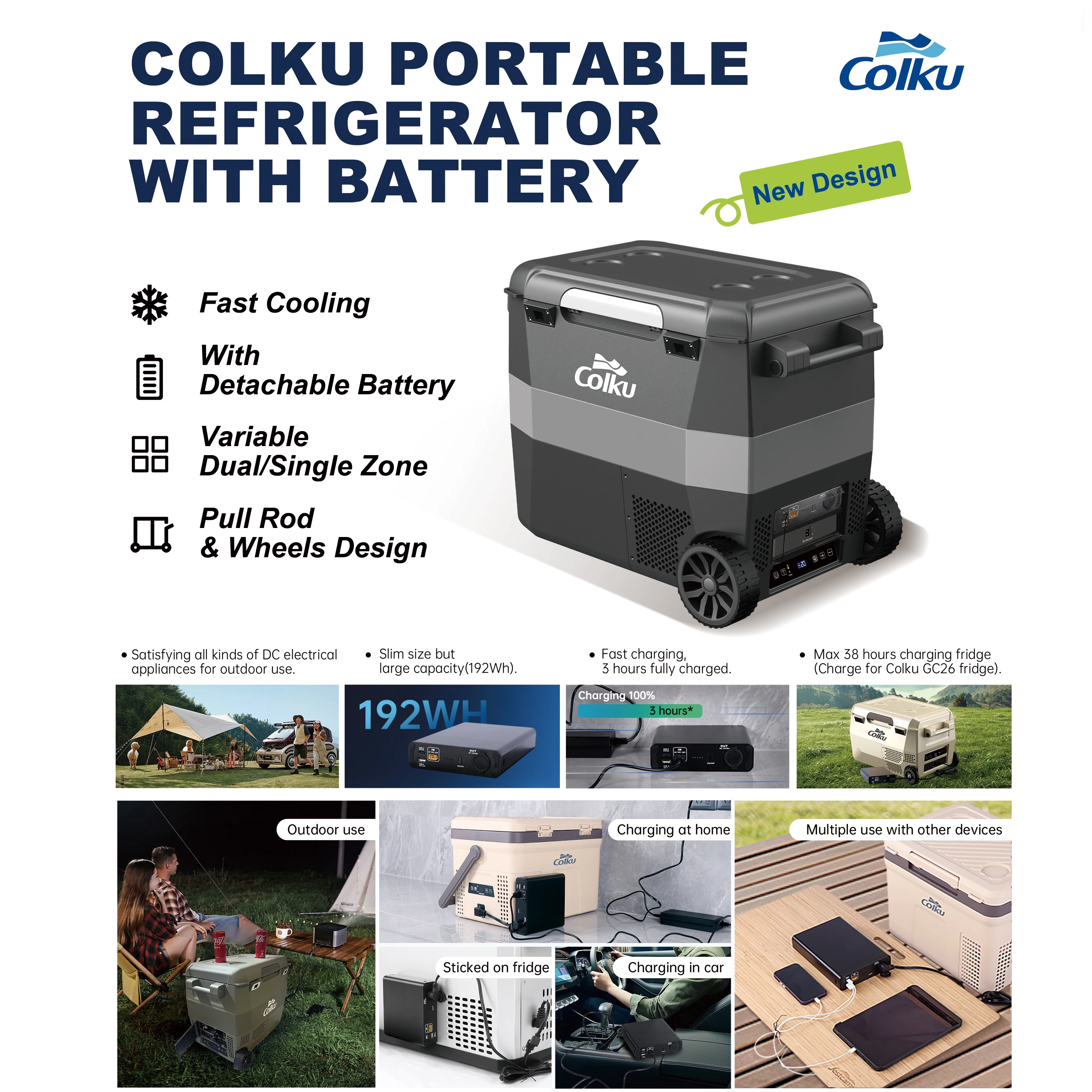 Хорошие продажи автомобильные холодильники 24 В мини-электрический холодильник Портативный морозильник для рыбалки со съемным аккумулятором