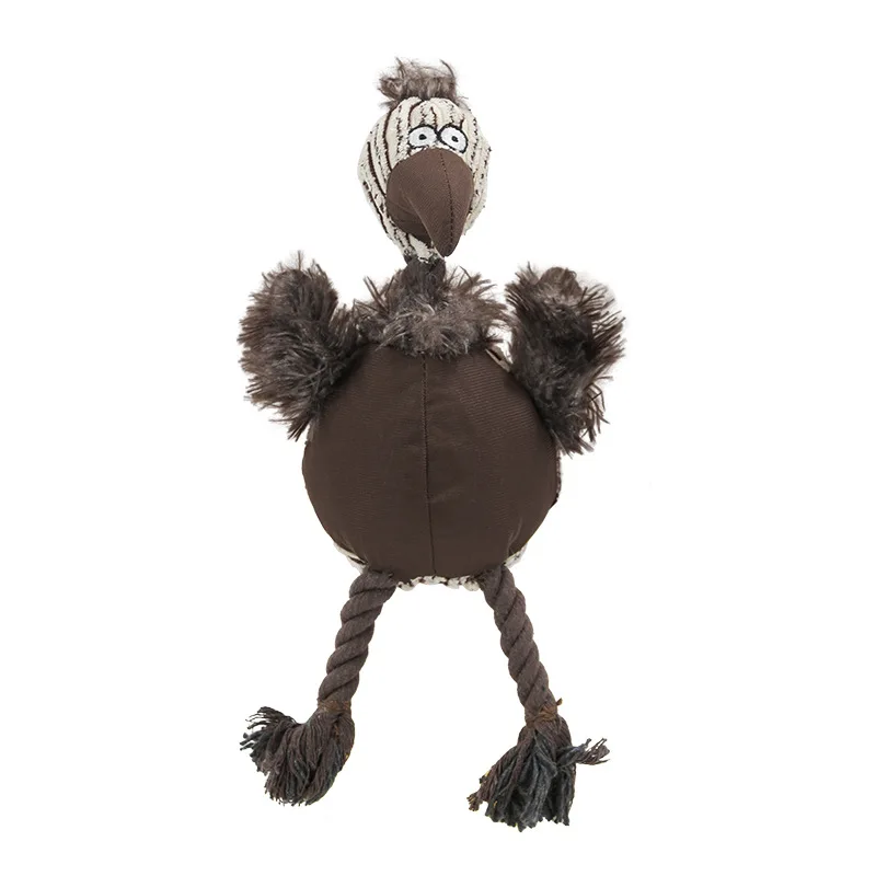 Soft Dog Toy with Rope Funny Bird Design Bite Teeth Clean Dogs Pet Sex Toys for Small Medium Pets
