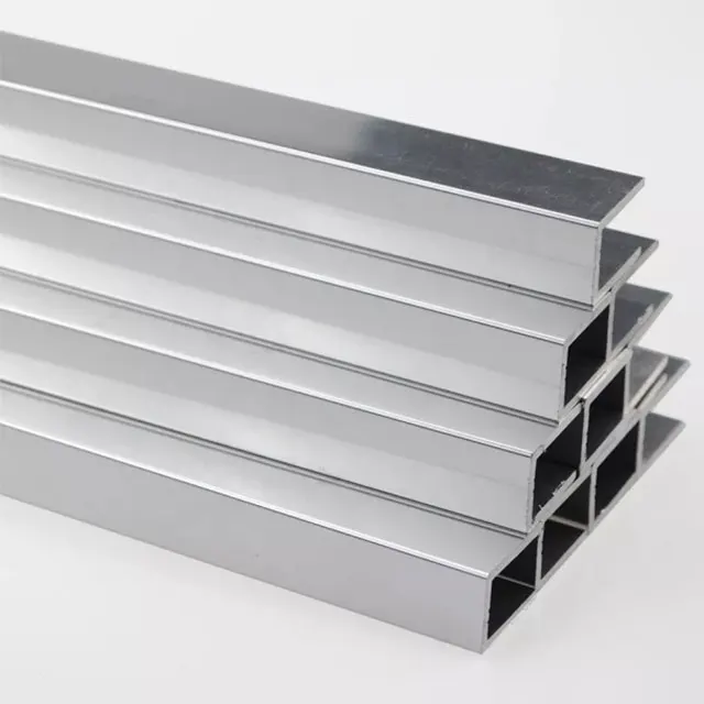 Profilé Aluminium Plein Autoadhésif Alberts - 1000x20x2 Mm, Finition Grenaillé Argent