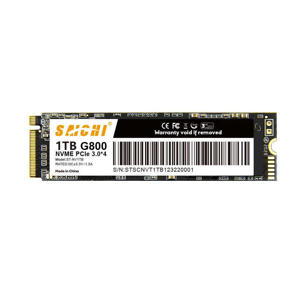 SAICHI 1TB NVMe M.2 PCIe 3 SSD - 2100MB/S Read, 1800MB/S Write