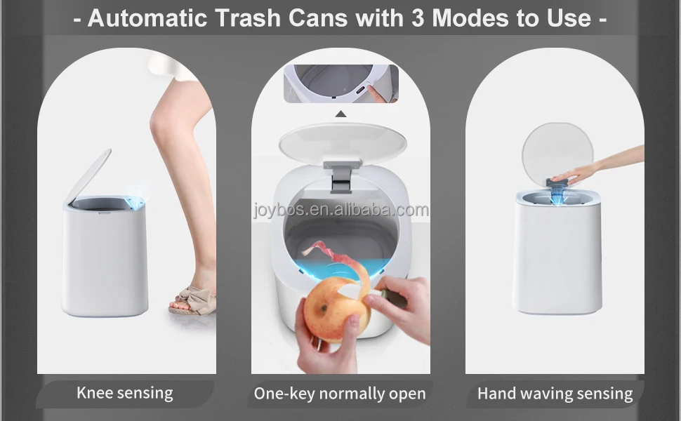 Joybos Motion Sensor Waste Bin Garbage Can With Smart Lid 4.5 Gallon Large Capacity Touchless