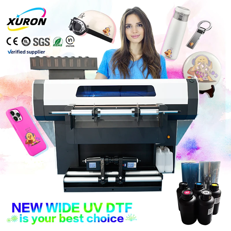 طابعة UV DTF أوتوماتيكية بالكامل وسهلة الاستخدام، متعددة الوظائف، بائع تصنيع جديد معتمد ومثبت، عملية سهلة