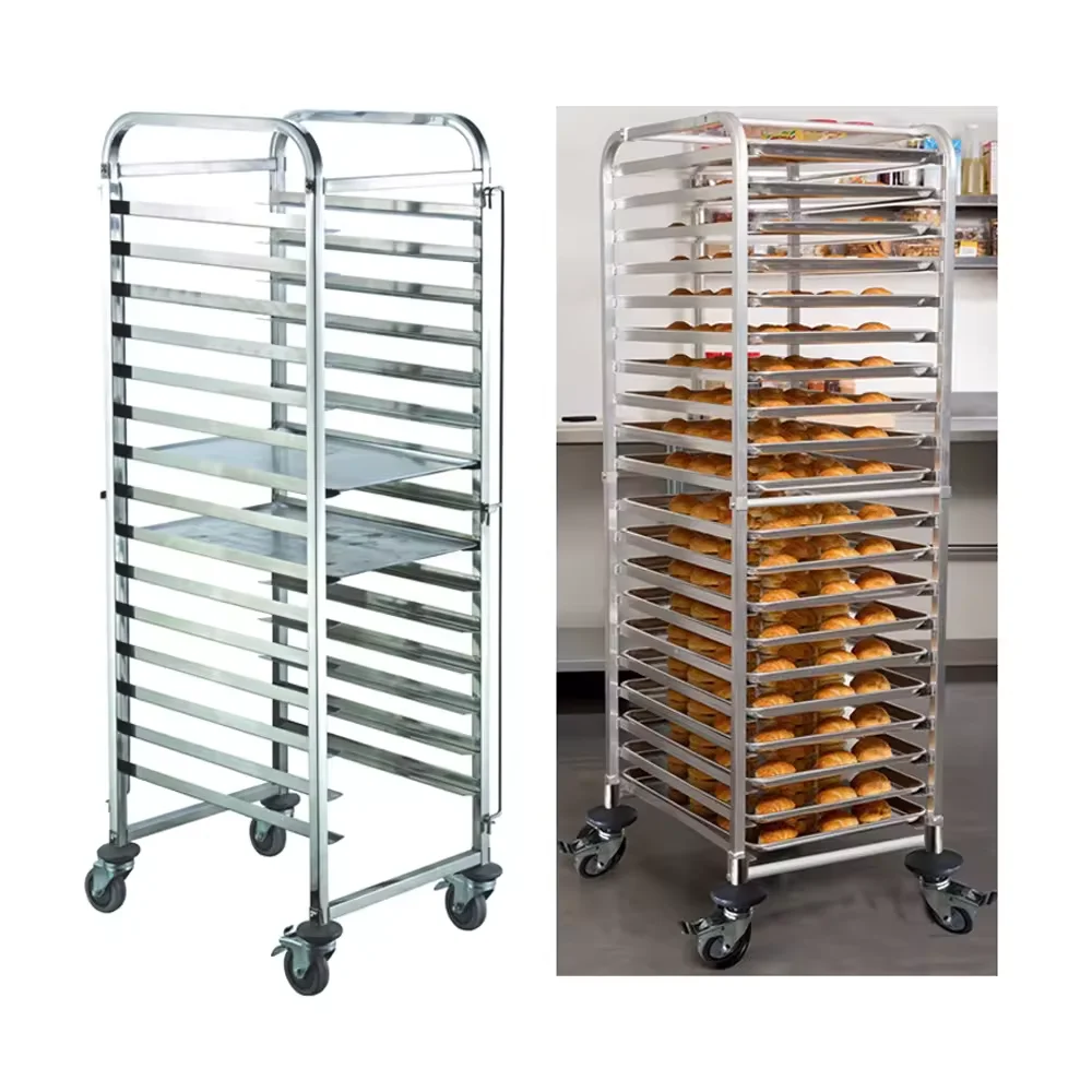 Rack Professional Stainless Steel Baking Trays Rack Trolley For