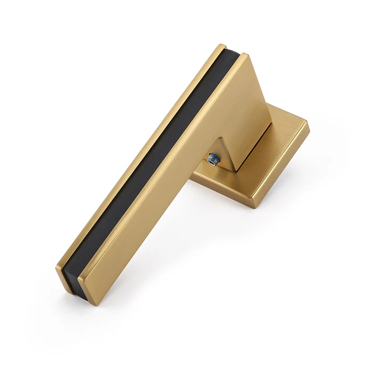 Factory High European Modern Style Interior Zinc Alloy  Luxury Gold Internal Door Handles