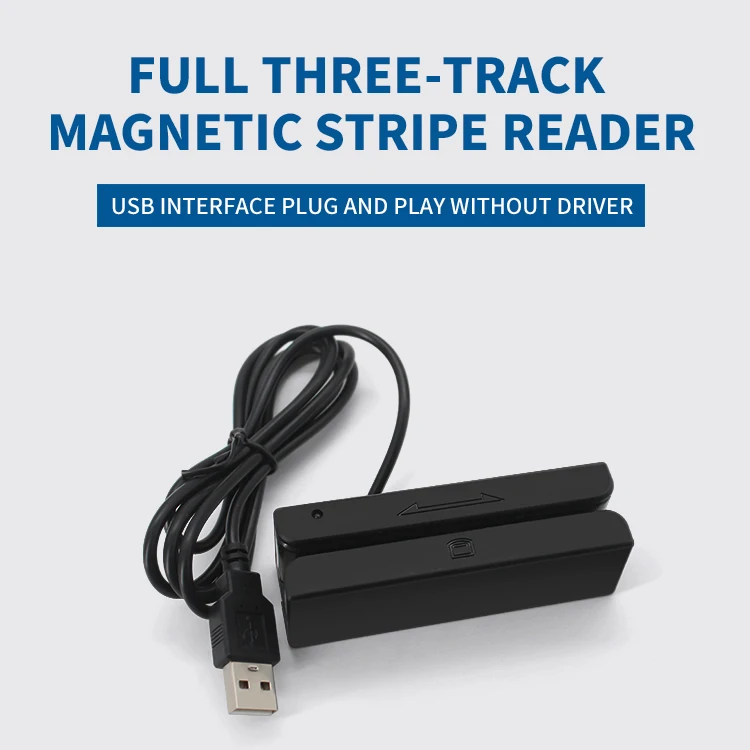 All Three Tracks USB Desktop Magnetic Stripe Reader Card Reader Membership Card Reader