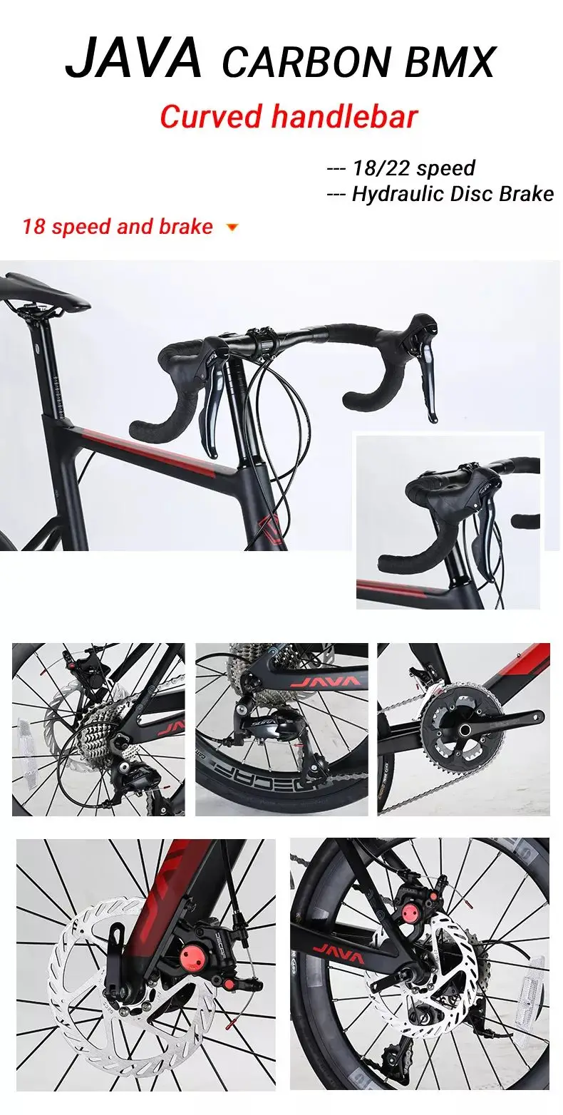 Java 22S BMX Freestyle Bicycle - 22 Inch Frame, Carbon Fiber, Disc