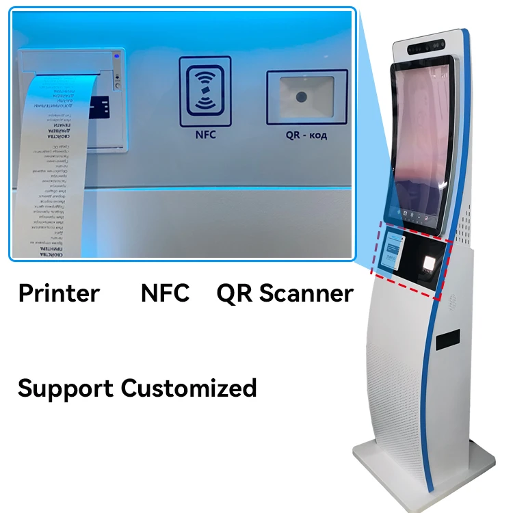 Full Viewing Angle Surved Self Service Payment Crtly Ncr Atm Pos Coin Bill Kiosk Machine Atm Deposit Cash Dispenser Machine