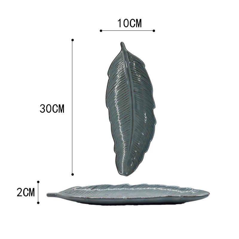 Japanese Style Leaf Shape Sushi Plates Sushi Ceramic Plate Dish Buy