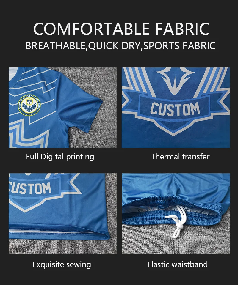 Full Sublimated Custom Design Polyester Football Shirt Soccer Uniform