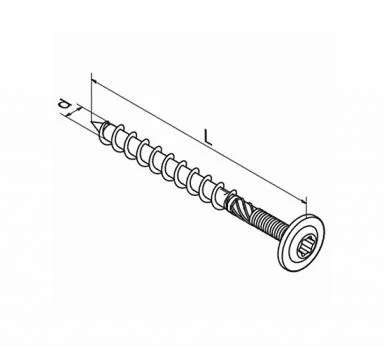 M10/12 x  6 inch Flat HEAD SELF TAPPING CONCRETE ANCHOR BOLTS LKE Heavy Duty Metal Screws factory