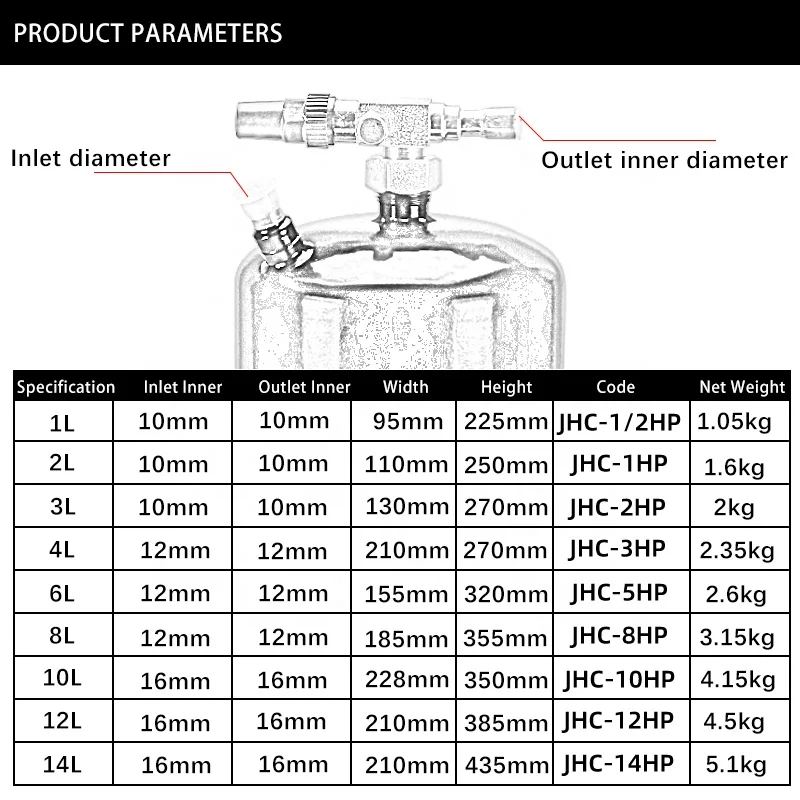 R22 R404A R140 Refrigeration Refrigerant Liquid Receiver Tank Refrigerant Receiver