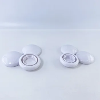 Free Sample ABS Round Perfume Bottle Cap Ball Shape 28mm Double Layer Screw Caps for Cosmetics