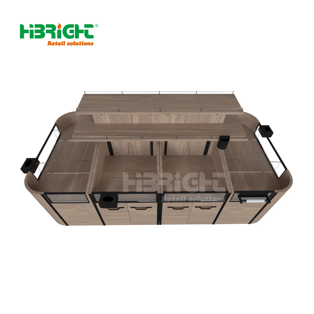High-Capacity Supermarket Display Stand Customizable Colors Heavy Duty Wooden Steel Cabinet for Rice Spoon Bucket Metal Material