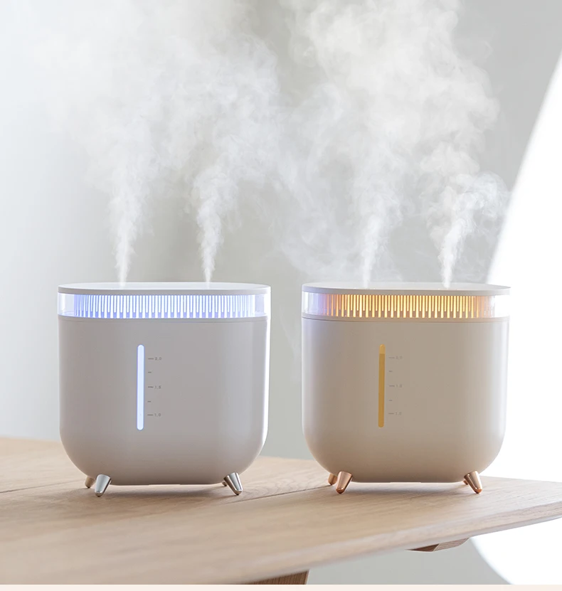 IMYCOO Large Capacity Rechargeable USB Dual 2L Air Humidifier OEM/ODM Spray Cool Mist Big Battery Humidifier