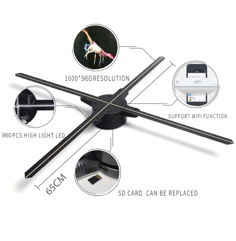 Z3H アップグレード 65cm LED広告機 3Dホログラムファンディスプレイ