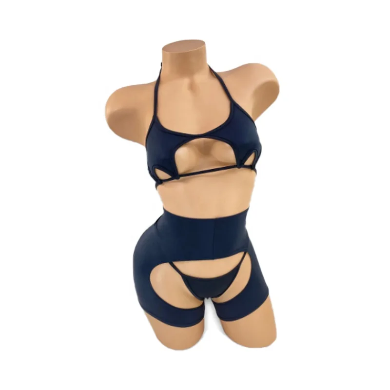 Ailangke Wholesale Custom Black Fivepointed Star Exotic Dancewear