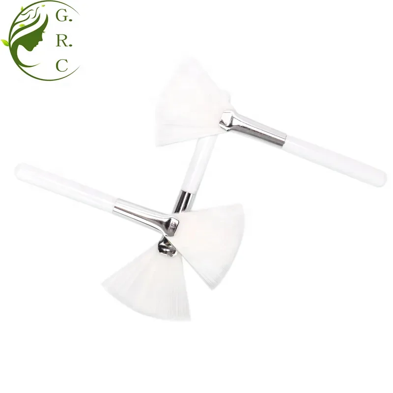 F Custom Low Moq Private Label Facial Mud Fan Masking Brush Eco Friendly Disposable Silicon Face Mask Brush for Mask Application