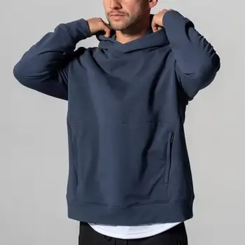 Wholesale New Design Custom Size Oversized Side Pocket Zipper Men's Hoodies Sweatshirts